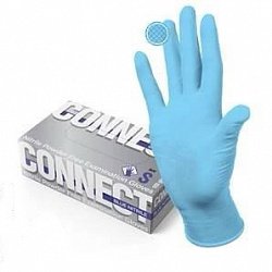 Перчатки CONNECT BLUE NITRILE смотровые нестерильные нитриловые