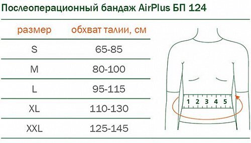 Бандаж послеоперационный на брюшную стенку ORTO БП 124